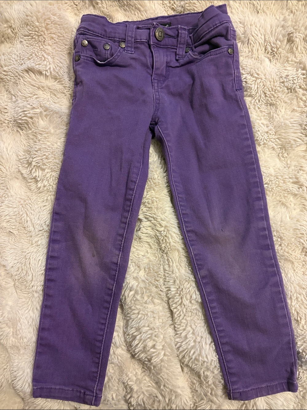 Girls Purple Skinny Tractor Jeans